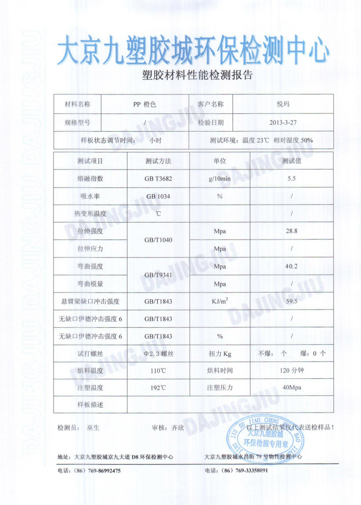 潤東方環(huán)?？照{(diào)塑膠檢測